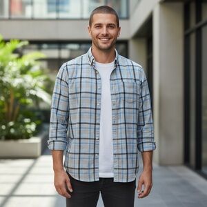 HAWKER RYE Button Down Shirt Size Large (short)